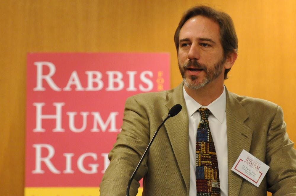 Mercer professor David Gushee speaks at a 2008 conference on human rights. Gushee was recently appointed to a 12-member task force on the U.S. use of torture during the Bush era. PHOTO BY NHR-NA.org