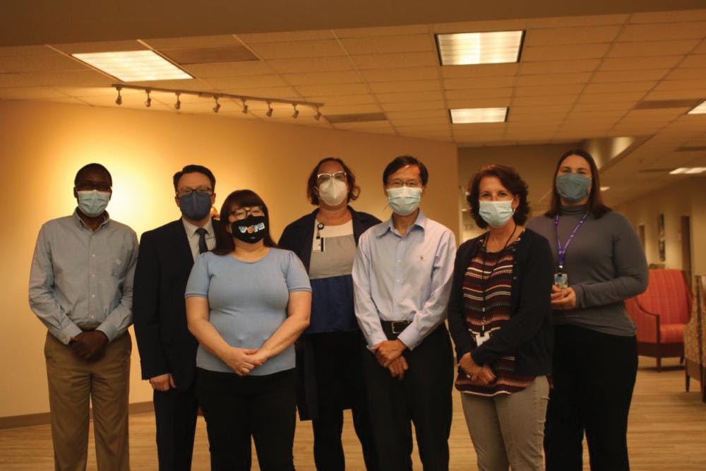 Researchers at the Mercer School of Medicine pose for a photo.