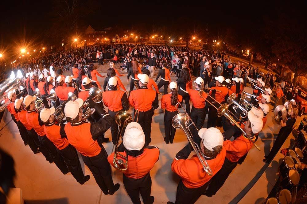The annual homecoming pep rally is an even all Mercer student look forward to. MERCER MARKETING AND COMMUNICATIONS