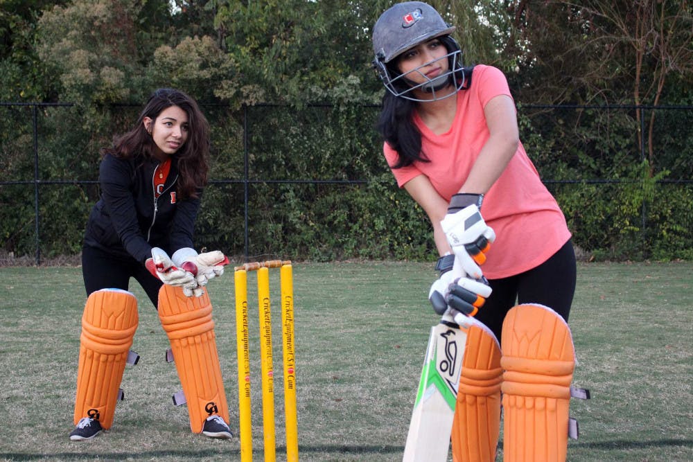 Sophomores Nova Alam (right) and Supreet Raina (left) were the Mercer students who had the idea of starting a women's club cricket team.