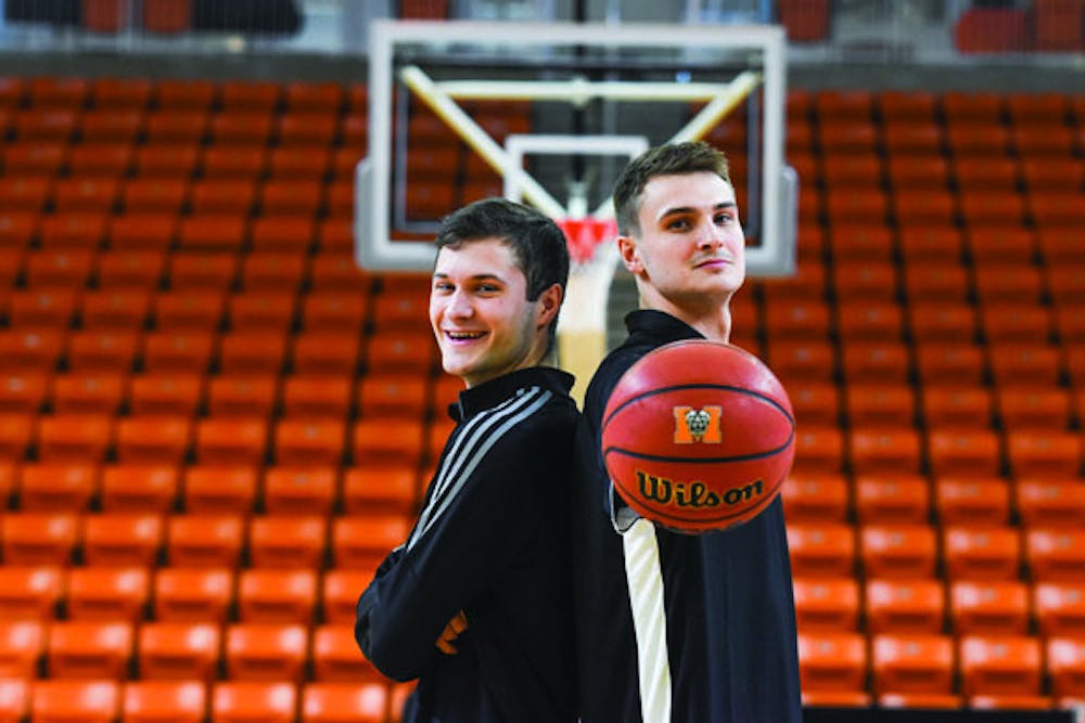 Basketball is a family affair for brothers Evan (left) and Ethan (right) Stair.