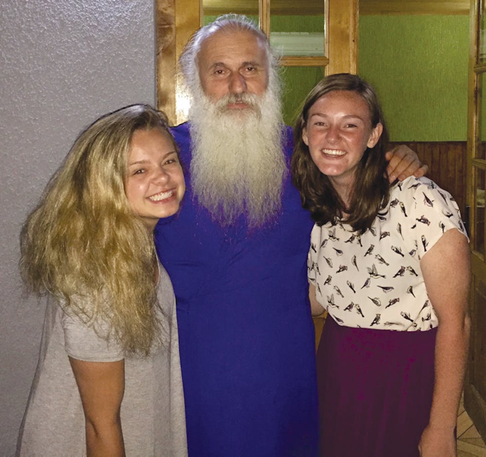 Darby Rich, Maggie Callahan and our host Malkhaz Songulashvili on the final day in Tbilisi, who aided the both of us with our "Research that Reaches Out"