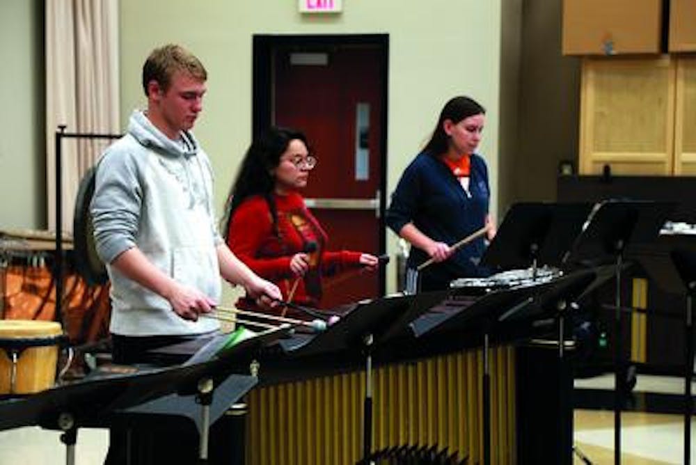 Sara Lafkir
Mercer University’s Percussion Ensemble has a rehearsal with Dr. Marcus Reddick.