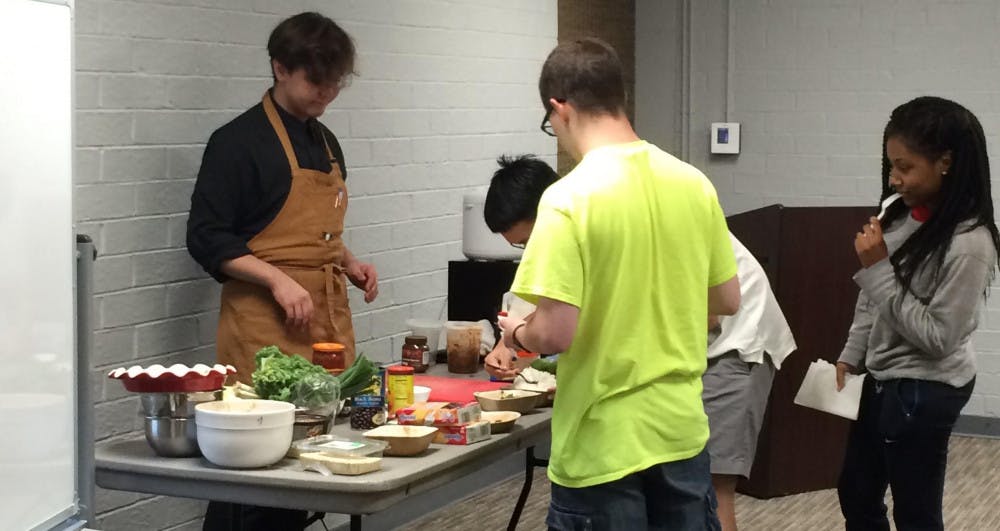 Robinson Home employees allowed students at the presentation on Thursday to taste some of the meals they could potentially make in their dorms.