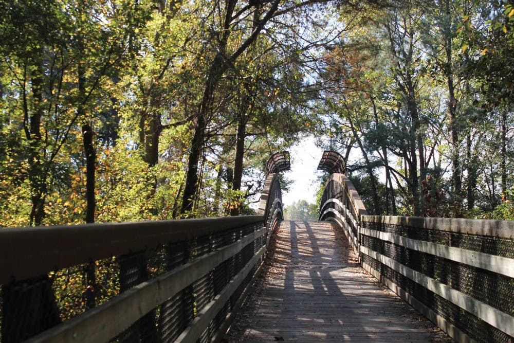 Enjoy the beauty of Ocmulgee National Monument by taking a hike.