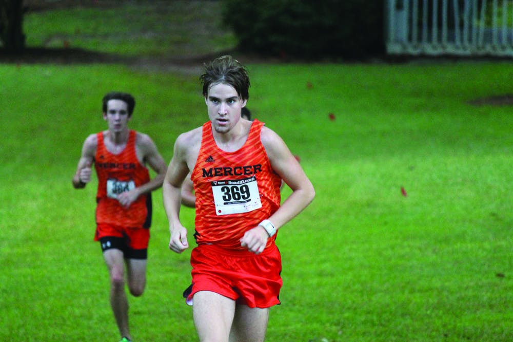 Mac Power, sophomore XC runner, races in Julius Johnson Invitational 2015 in Macon, GA.