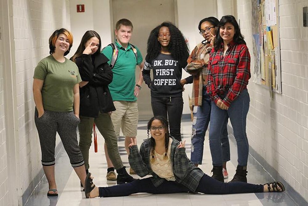 F.O.R.G.E members Rosemary Cooper, Holly Cooper, Jordan Houser, Mpho Molapo, Emily Cuarento and Marisa Enlow. (left to floor) 