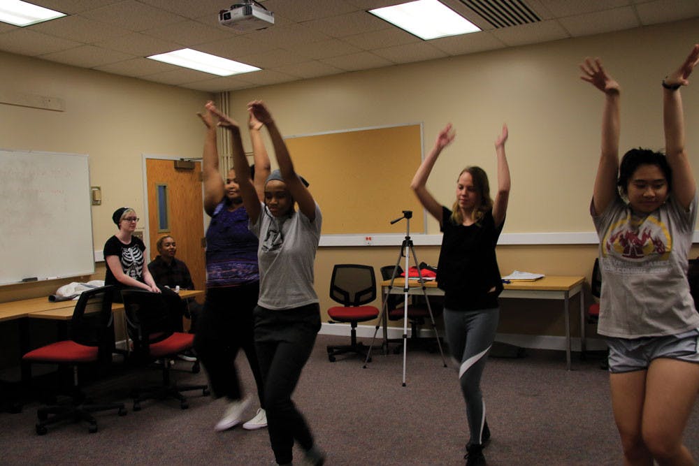 The K Pop Club rehearses.