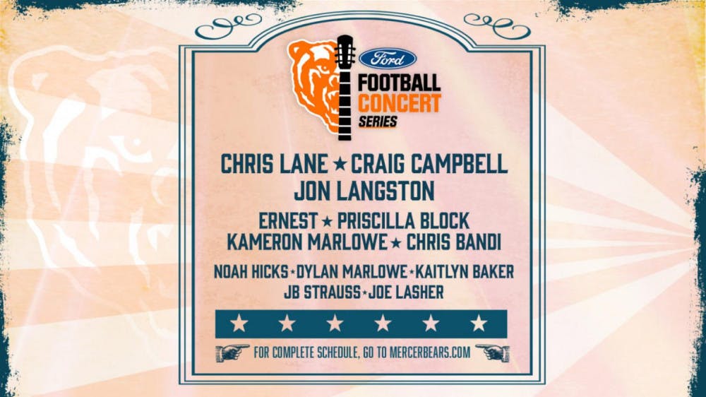 The 2021 Ford Football Concert Series lineup. Photo provided by Kraig Doremus.