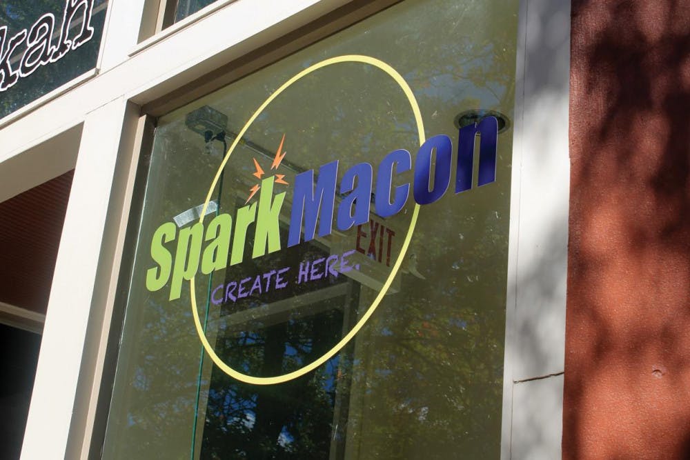 The SparkMacon logo at their location in downtown Macon.