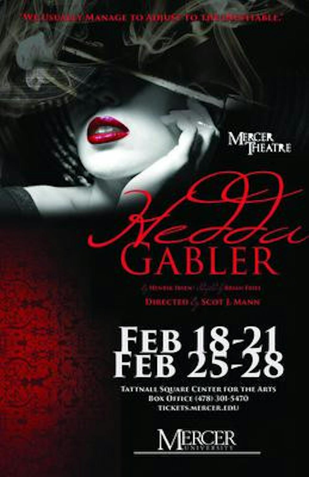 Provided By the Mercer Players
The Mercer Players' production of "Hedda Gabler" will explore the themes of tragedy and lost love.