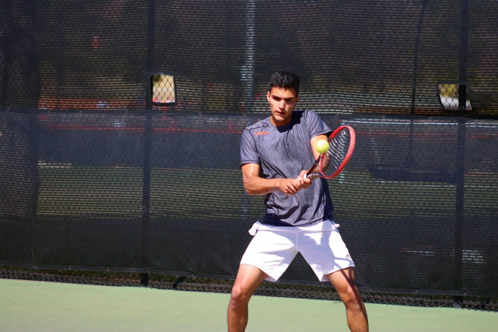 Fernando Guardia shows off his backhand.