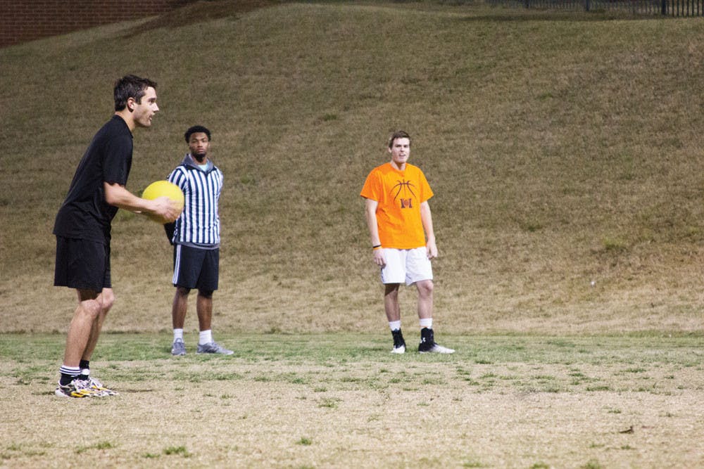 The Kickball Team is an intramural team on Mercer’s campus that has various Mercer athletes participating.