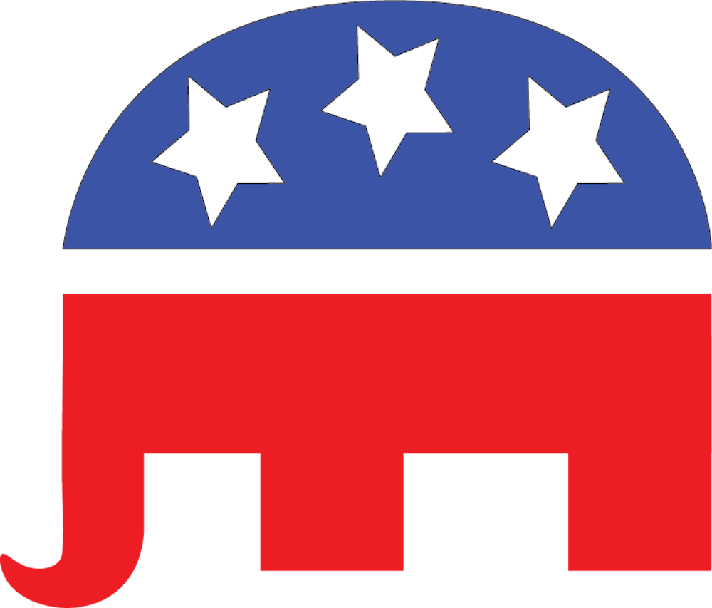 The Republican elephant represents conservative ideology.