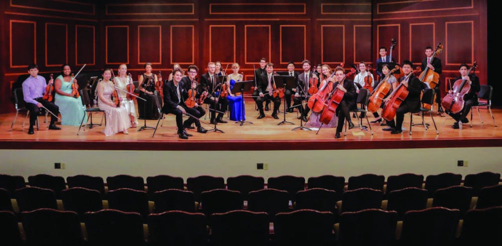 The Mercer University Orchestra prepares for the upcoming concert on March 23 at 7:30 p.m.