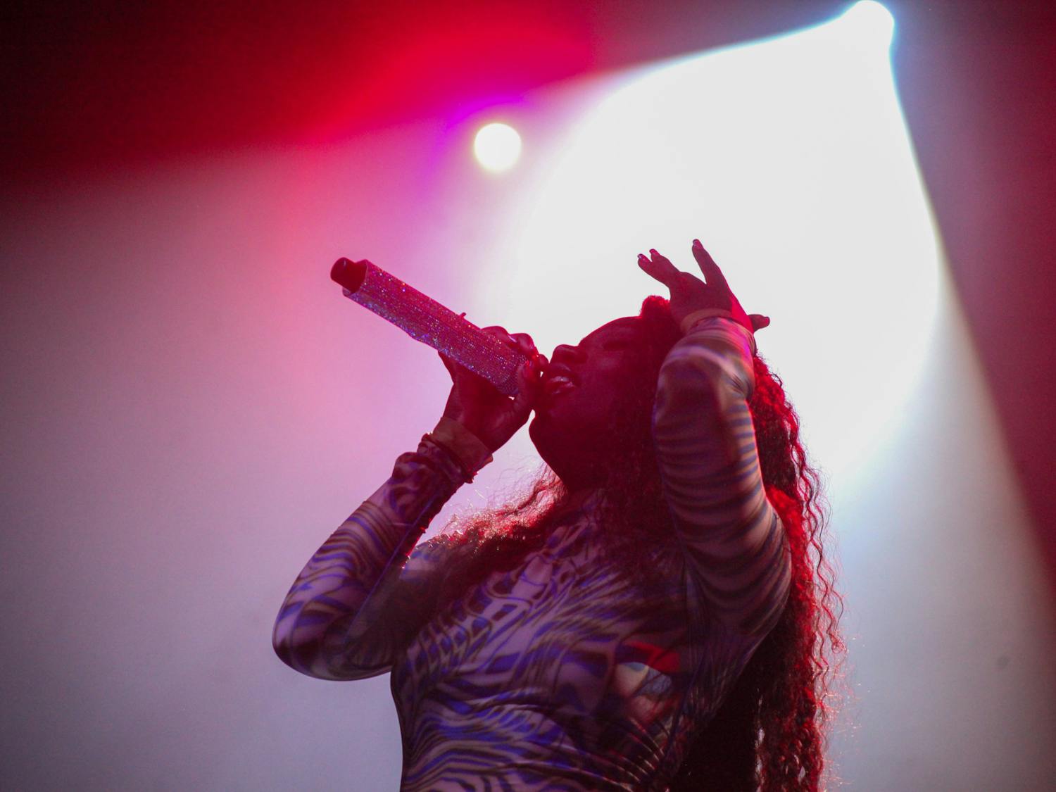 Headliner Doechii performs during the 2023 Bearstock festival.