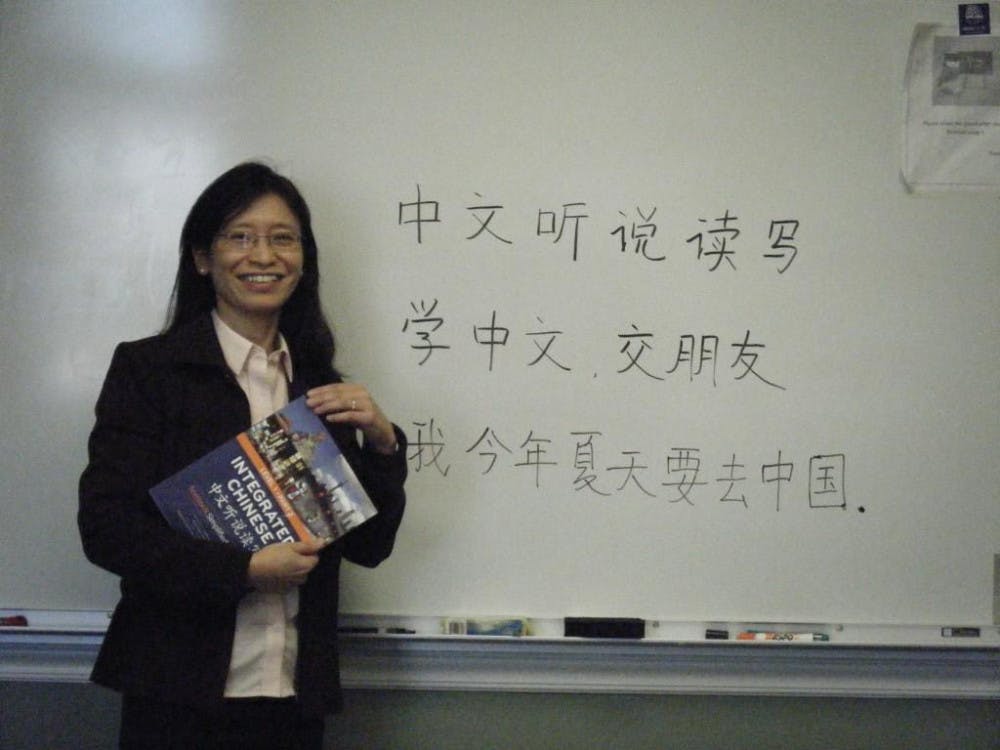 Miao Marone, sole professor of Chinese, believes that speaking Chinese is very important to today’s economic affairs. 
