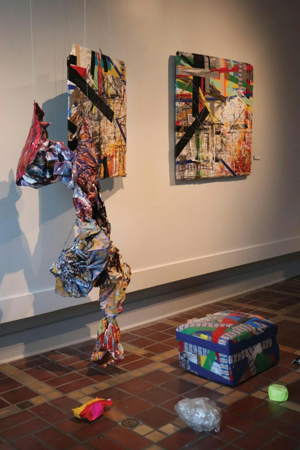 Jude Anogwih's art was on display at the McEachern Art Center in Macon, Ga. Jan. 23.