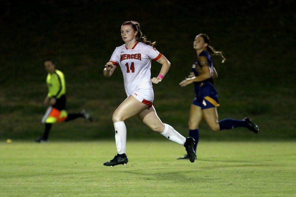 Larkin Thomason '27 leads Mercer with 12 goals in 13 games, four goals of which have been game-winners.