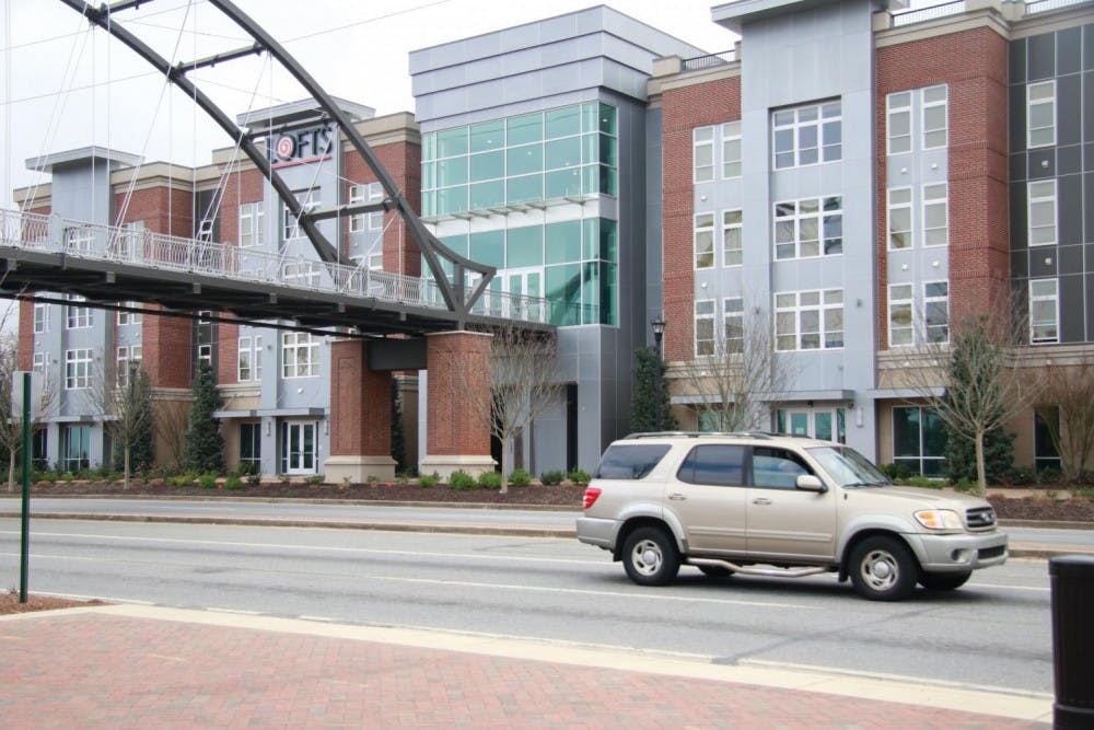The bridge connects the Phase 5 Lofts to Mercer's campus.Photo by Blossom Onunekwu.