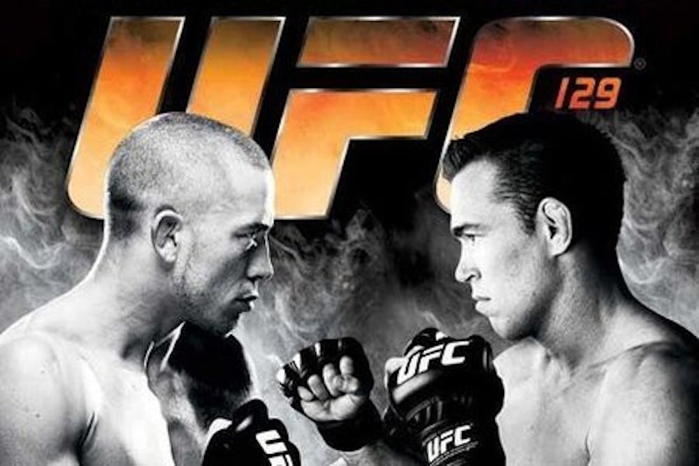 (photo courtesy of opposingviews.com) St. Pierre and Sheilds should provide what Gene describes as the 'match of the year' in the upcoming UFC 129 event.