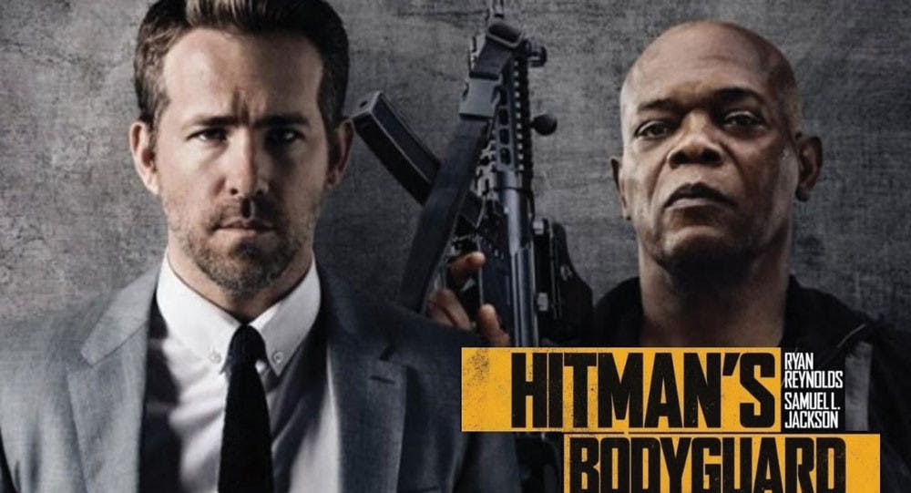 The Hitman’s Bodyguard stars Ryan Reynolds and Samuel L. Jackson. 