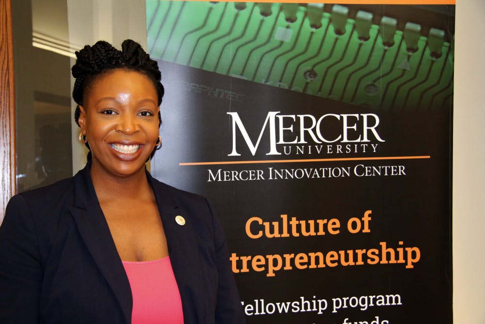 Stephanie Howard, Deputy Director of the Mercer Innovation Center, is preparing for the first Startup Land workshop.