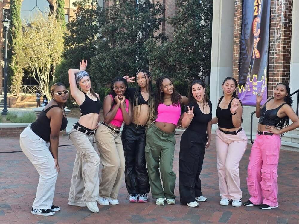 MU Motion Moves’ members pose at their first public performance during BearFest on March 28, 2025 on Cruz Plaza. President NeeAli Scott ‘28 is hopeful to perform here again this year along with at other on and off campus events. Photo courtesy of NeeAli Scott.