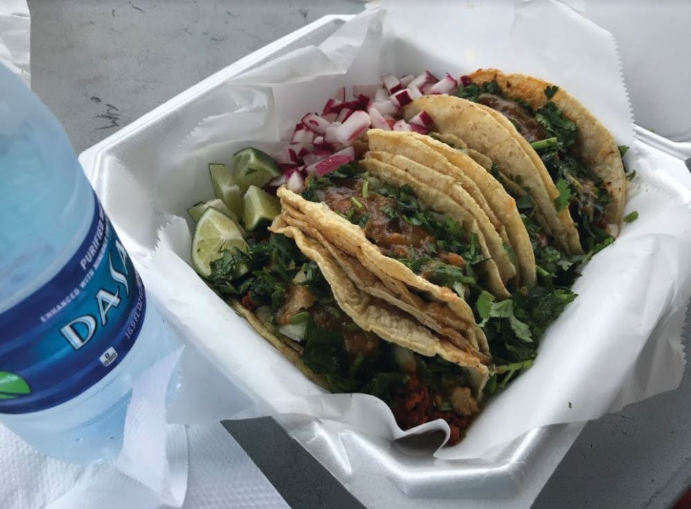 Ricky's offers several taco options, such as carne asada and chorizo. 