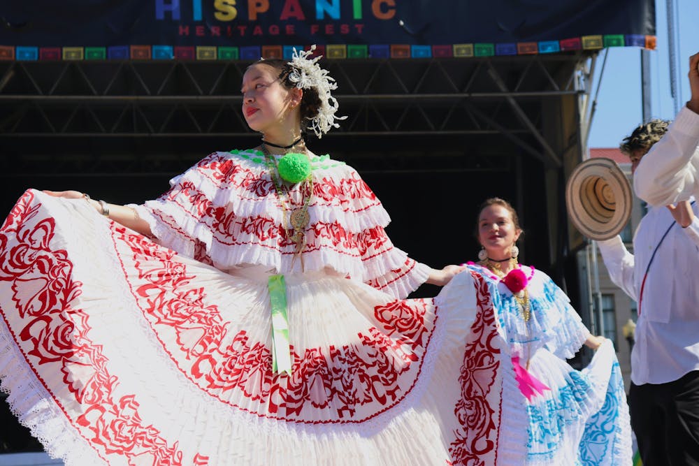 Sophia Comportie ‘29 performed with Panamanian dance group “Mi Querido Panamá” at the Macon-Bibb County Hispanic Heritage Festival on Oct. 18, 2025.