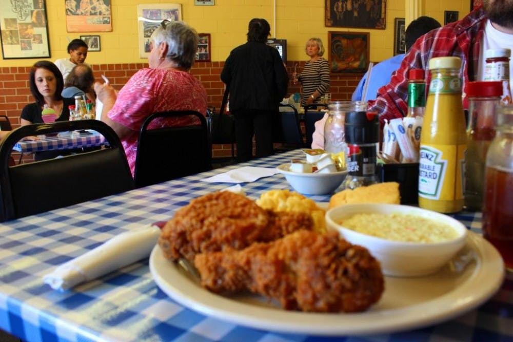 Fried chicken is an every day option at Macon's H&H Restaurant. 