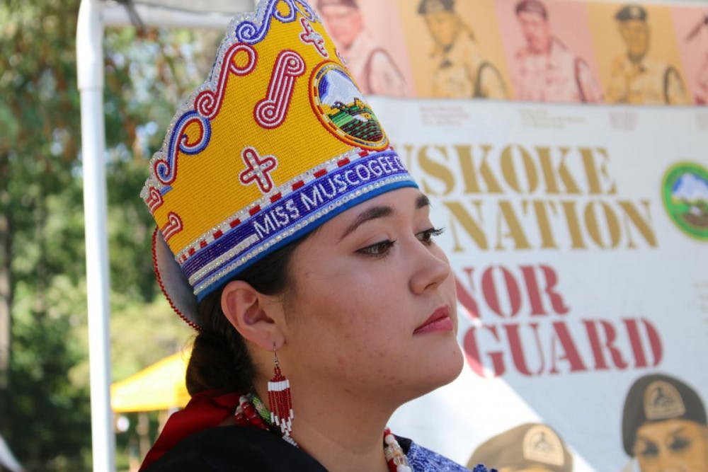 Amberly Proctor, the current Miss Muscogee Creek Nation, traveled to the Ocmulgee Indian Festival following the reburial of her ancestors.