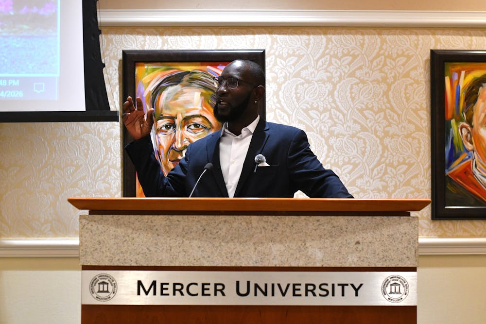Shareef Cousin presented in the Presidents Dining Room on Tuesday, April 14 about his time on Louisiana's death row after being wrongly convicted of murder.