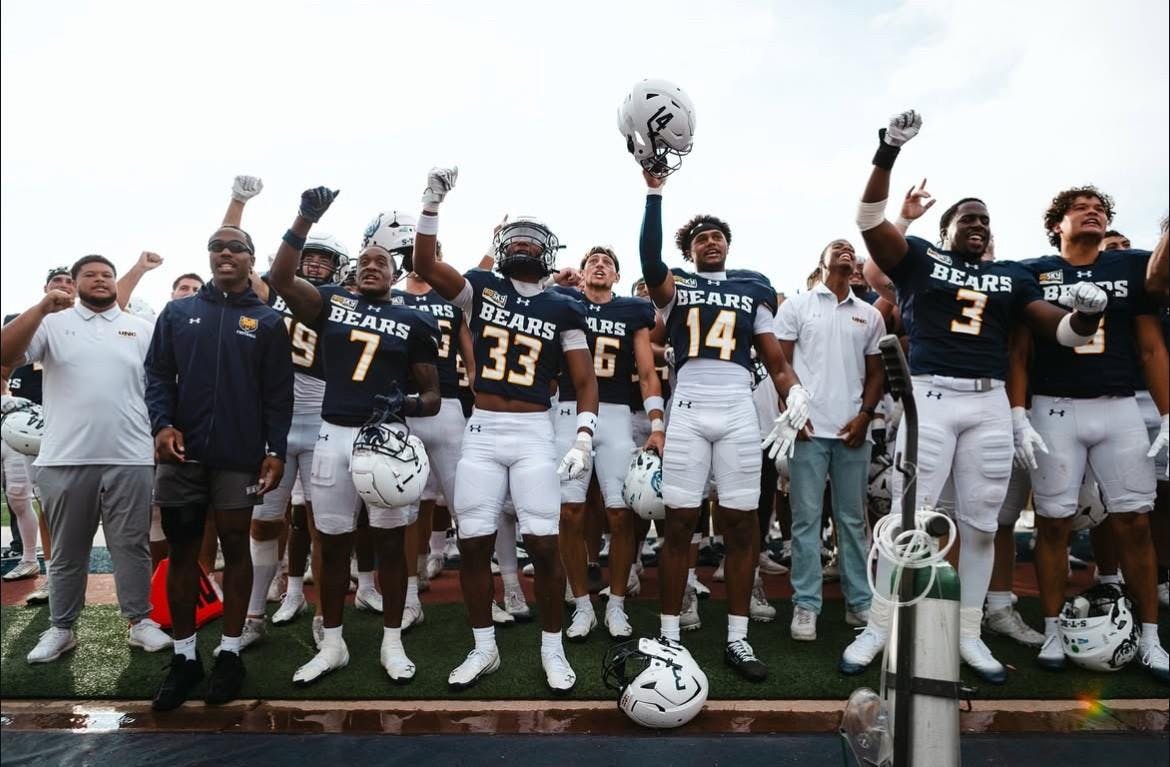 UNC Bears Celebrate Win Over Chadron State.jpg