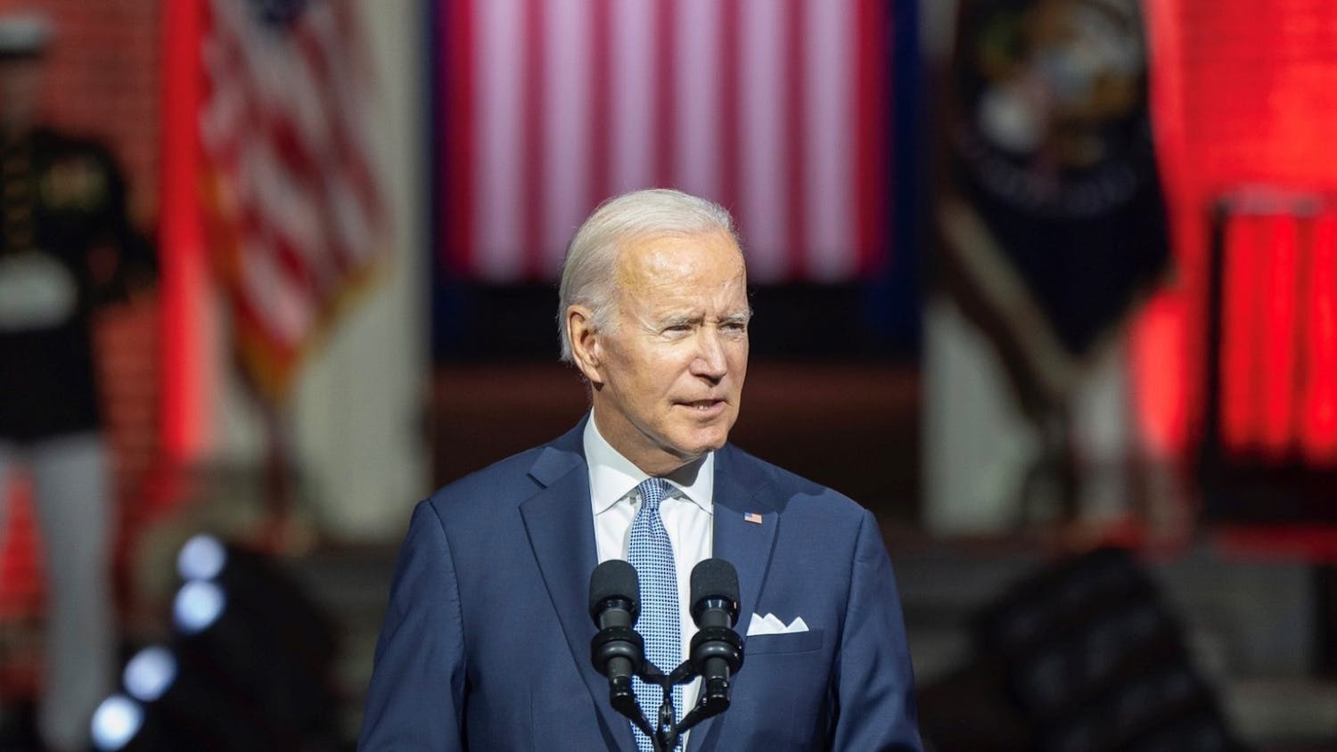 President Biden delivered a speech at Independence Hall, in which he directly confronted the “threat” posed by Donald Trump and those who support him. (Office of the President. Posted to Facebook on Sept. 1, 2022)