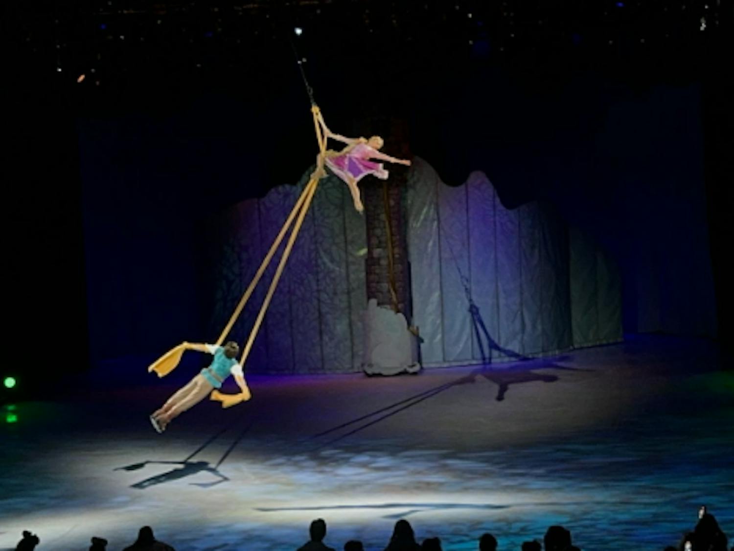 Rapunzel and Flynn doing a stunt (Photo by Erica Remboske / Correspondent).