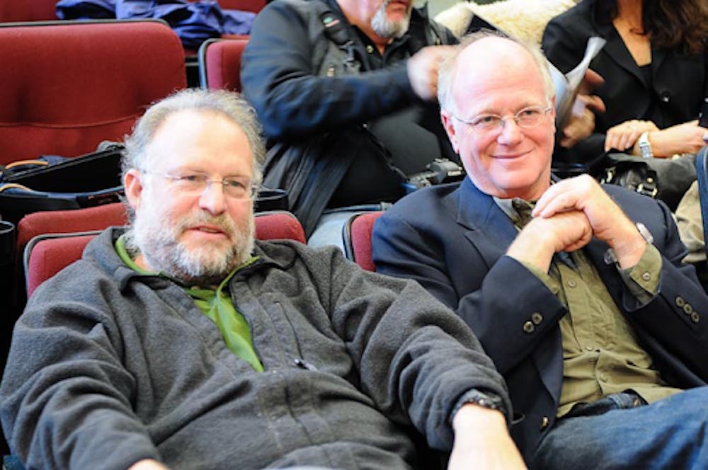 <p><em>Jerry Greenfield (left) and Ben Cohen (right) — the co-founders of Ben &amp; Jerry’s. (Photo Courtesy of </em><a href="https://commons.wikimedia.org/wiki/File:Ben_and_Jerry.jpg" target=""><em>Wikimedia Commons</em></a><em> / Dismas, Dec. 5, 2010)</em></p>