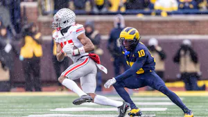 Potential top ten pick wide receiver Carnell Tate. (Photo courtesy of MGoBlog/Flickr