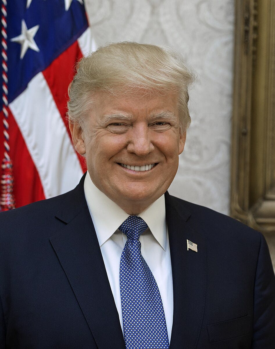 Former President Donald Trump won the 2024 Presidential Election over Vice President Kamala Harris, setting him to become the 47th president of the United States (Photo courtesy of Wikimedia Commons / “Donald Trump official portrait” by Shaleah Craighead. October 6, 2017). 