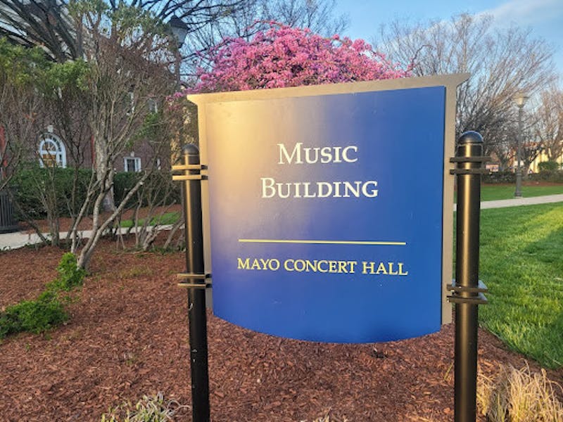 Professors Benjamin Kauffman and William Frampton perform the final faculty recital in Mayo Concert Hall