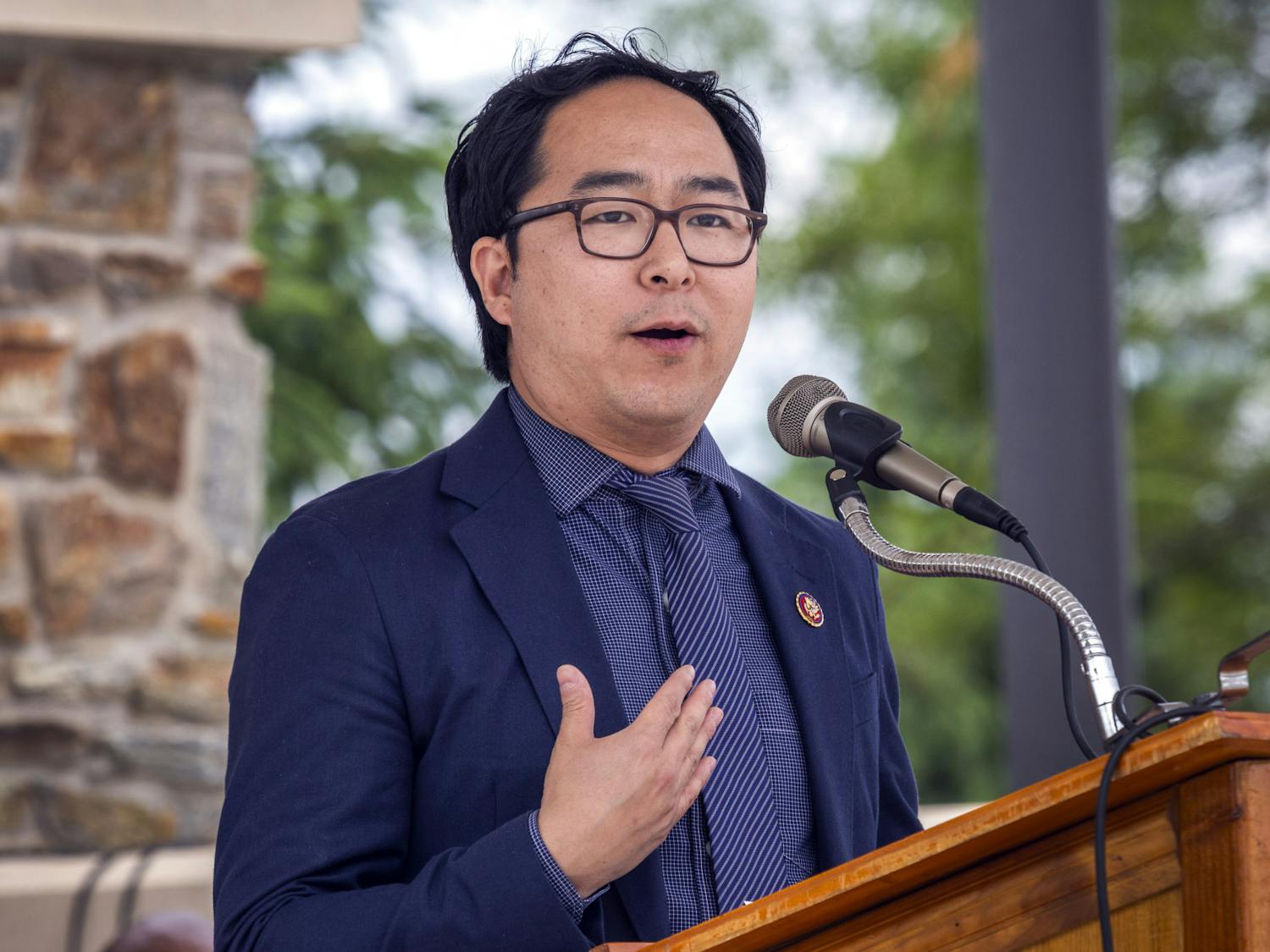 Andy Kim, a Democratic representative for New Jersey, was endorsed by the College Democrats of New Jersey despite pressure by a New Jersey Democratic State Committee employee (Photo courtesy of Flickr/“190525-Z-AL508-1111” by New Jersey Department of Military and Veterans Affairs. May 25, 2019).