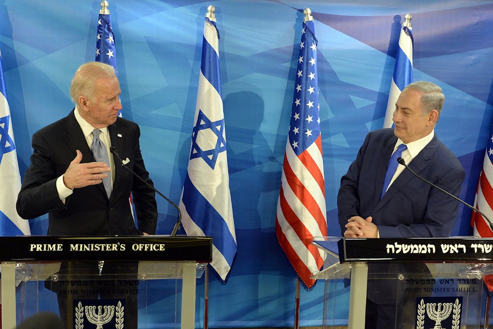 <p><em>President Joe Biden arrived in Tel Aviv, Israel on Wednesday to reaffirm the United States&#x27; solidarity with Israel in the wake of the Israel-Hamas war (Photo courtesy of Wikimedia Commons/“</em><a href="https://commons.wikimedia.org/wiki/File:Vice_President_Joe_Biden_visit_to_Israel_March_2016_(25351747720).jpg" target=""><em>Vice President Joe Biden visit to Israel March 2016</em></a><em>” by U.S. Embassy Tel Aviv. March 9, 2016). </em></p>