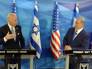 President Joe Biden arrived in Tel Aviv, Israel on Wednesday to reaffirm the United States&#x27; solidarity with Israel in the wake of the Israel-Hamas war (Photo courtesy of Wikimedia Commons/“Vice President Joe Biden visit to Israel March 2016” by U.S. Embassy Tel Aviv. March 9, 2016). 