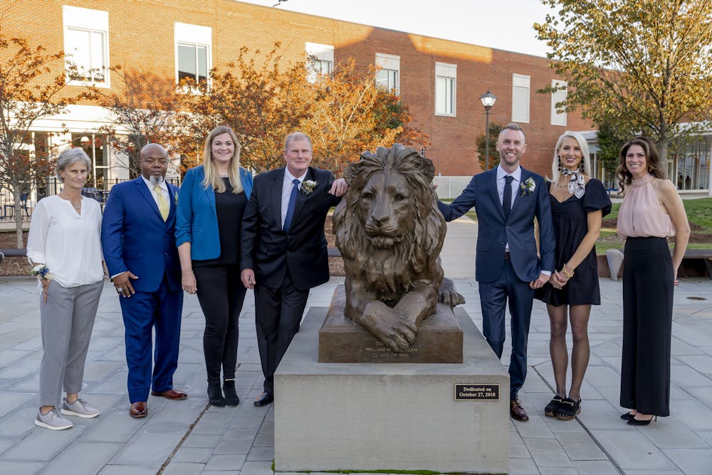 <p><em>The induction ceremony was held in the Brower Student Center where eight former athletes were honored along with the 1984 wrestling team and the 2000 women’s soccer team(Photo courtesy of Rhea Nall).</em></p>