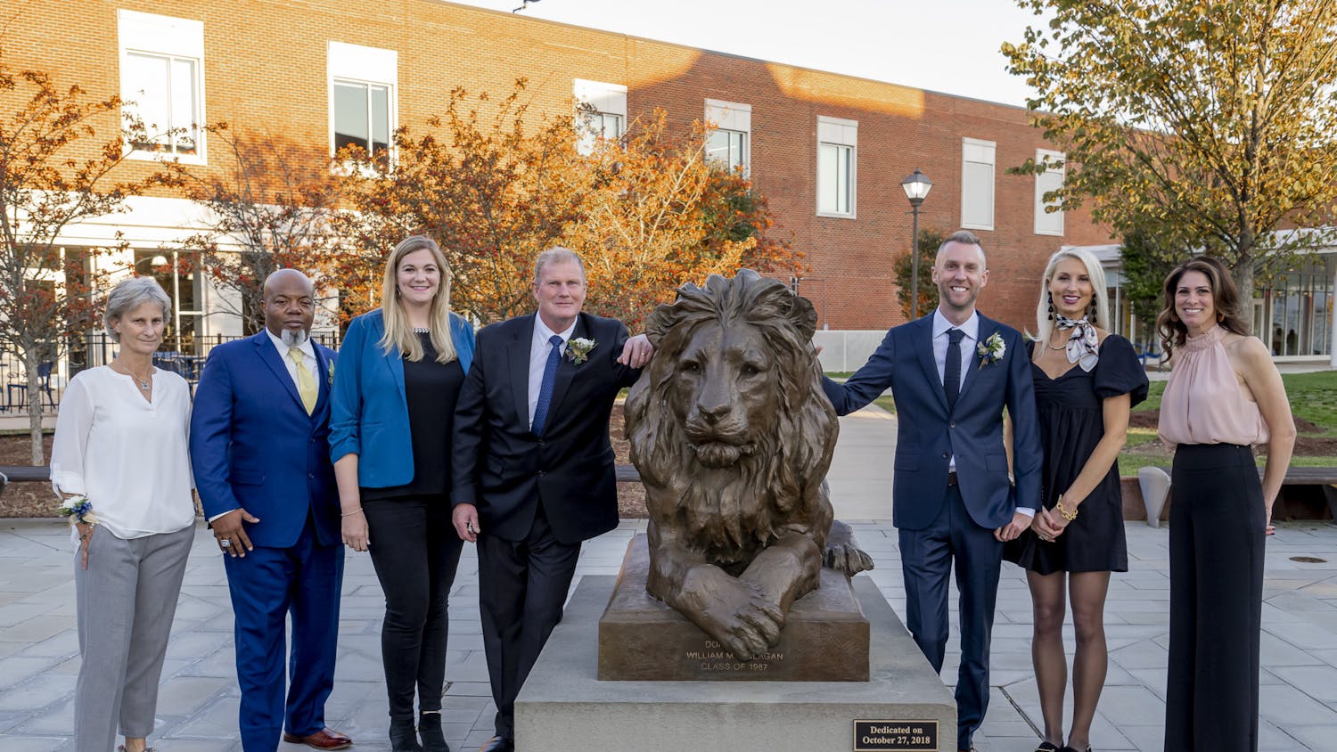 The induction ceremony was held in the Brower Student Center where eight former athletes were honored along with the 1984 wrestling team and the 2000 women’s soccer team(Photo courtesy of Rhea Nall).