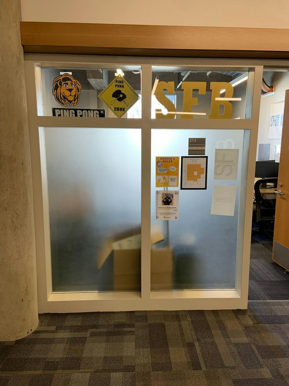 <p><em>The SFB office is located in the Brower Student Center on the second floor, where board members can be found during office hours (Rishi Shah / Director of Operations). </em><br/><br/></p>