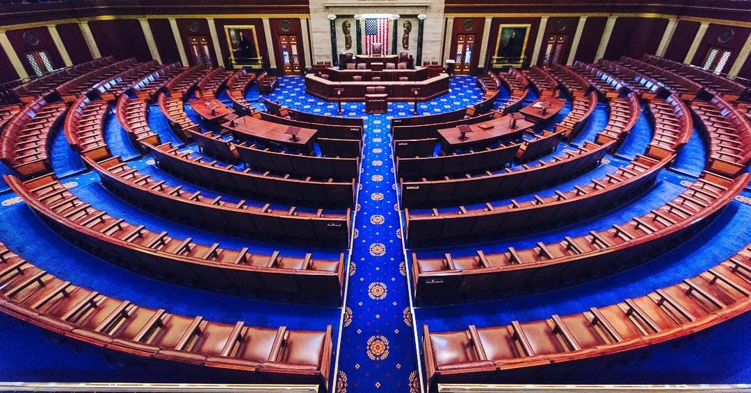 The search for the new Speaker of the House ended after three long weeks when Mike Johnson was elected (Photo courtesy of Wikimedia Commons/“United States House of Representatives chamber” by Office of the Speaker of the House.  February 27, 2017). 