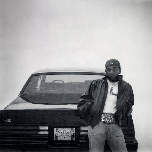 Lamar chose the Buick GNX car to showcase this record’s connections to himself, his nostalgia and to celebrate his riches and success of this year (Photo courtesy of Apple Music).
