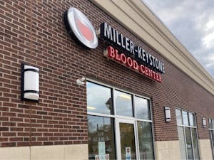 Miller-Keystone Blood Center in Campus Town, where the pre-health blood drive from Oct. 27 to 30 was located (Sean Leonard / News Editor).