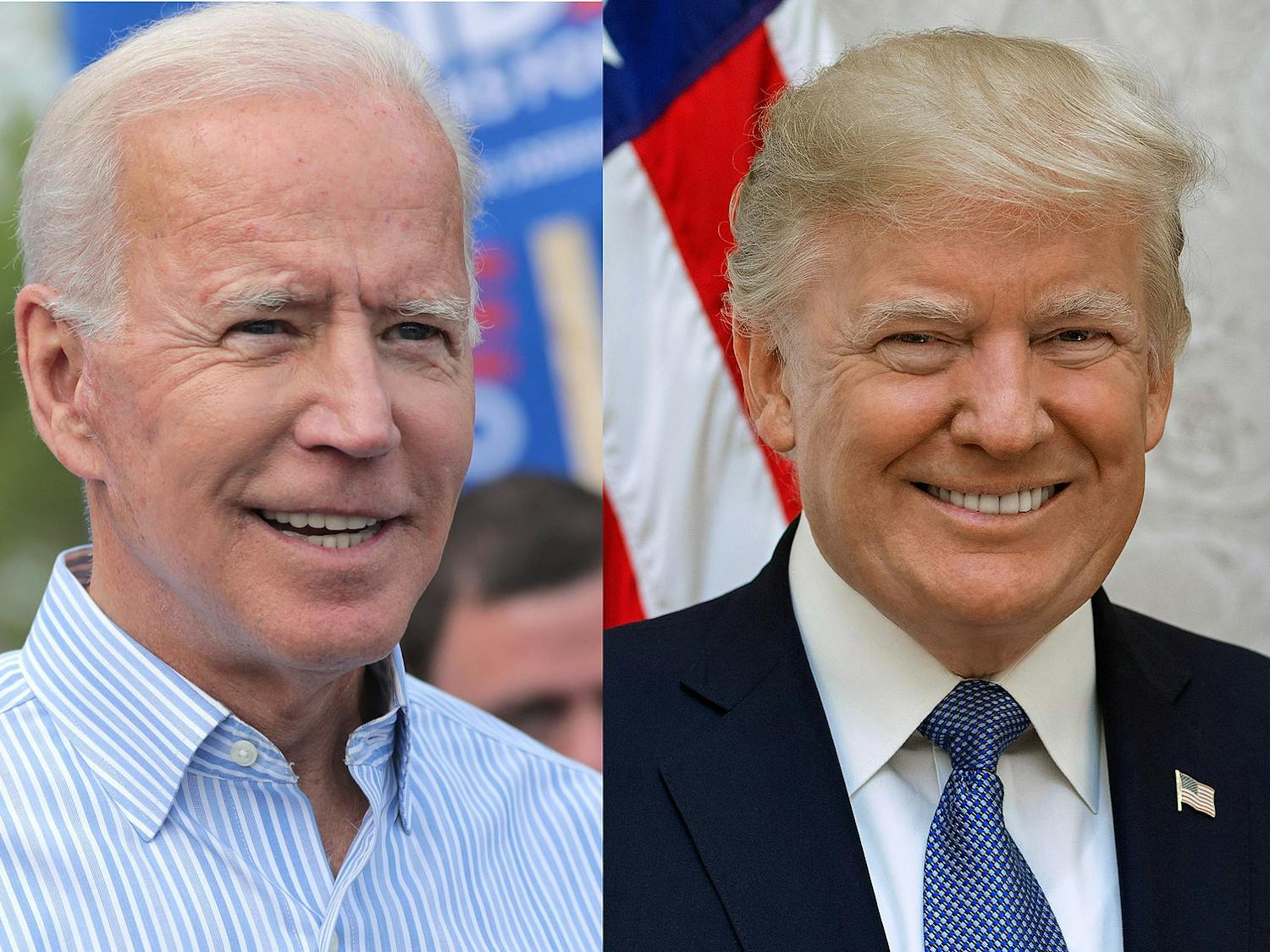 With the 2024 presidential election a year away, new polls are predicting who may win in the upcoming election (Photo courtesy of Wikimedia Commons / “Joe Biden and Donald Trump” by Gage Skidmore (Biden), Shealah Craighead (Trump), krassotkin (combination). November 4, 2020). 